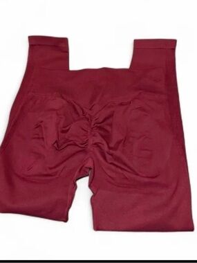 HALARA Women's High-Waist Seamless Leggings in Burgundy
